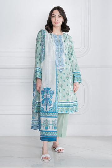 Zellbury Crystal Green Eid Lawn 2022 Online Shopping